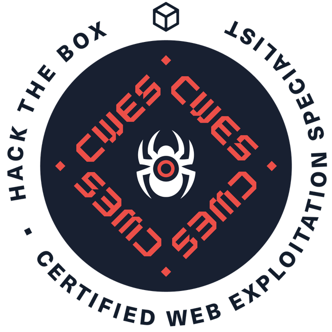 Badge de certification Hack The Box Certified Web Exploitation Specialist (HTB CWES)